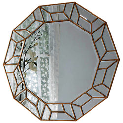 Celeste Mirror, Gold, 114 x 104cm